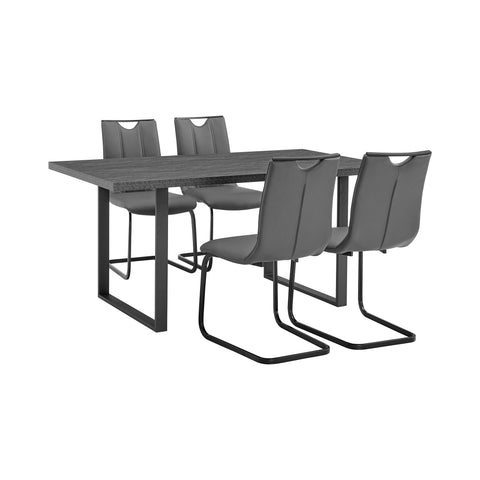 Fenton And Pacific - Modern Rectangular Dining Set - Premium 5 Piece Dining Room Sets from Armen Living - Just $1457.50! Shop now at brett interiors