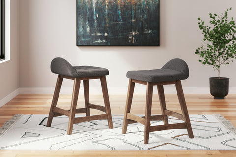 Lyncott - Upholstered Barstool (Set of 2) - Premium Stool Sets from Signature Design by Ashley® - Just $265.65! Shop now at brett interiors