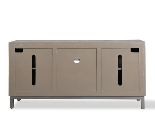 Crossings Serengeti - TV Console - Sandblasted Fossil Grey - Premium TV Stands from Parker House - Just $1072.50! Shop now at brett interiors