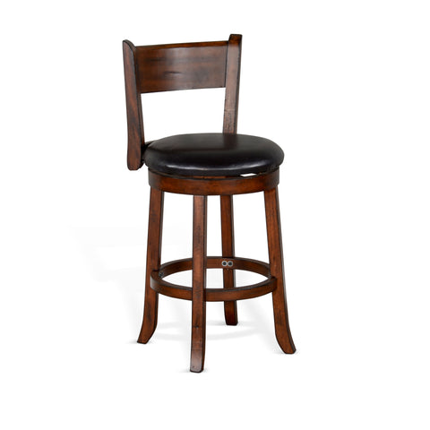 Tuscany - Swivel Barstool With Cushion Seat & Back - Premium Bar Height (28"-30") from Sunny Designs - Just $187! Shop now at brett interiors