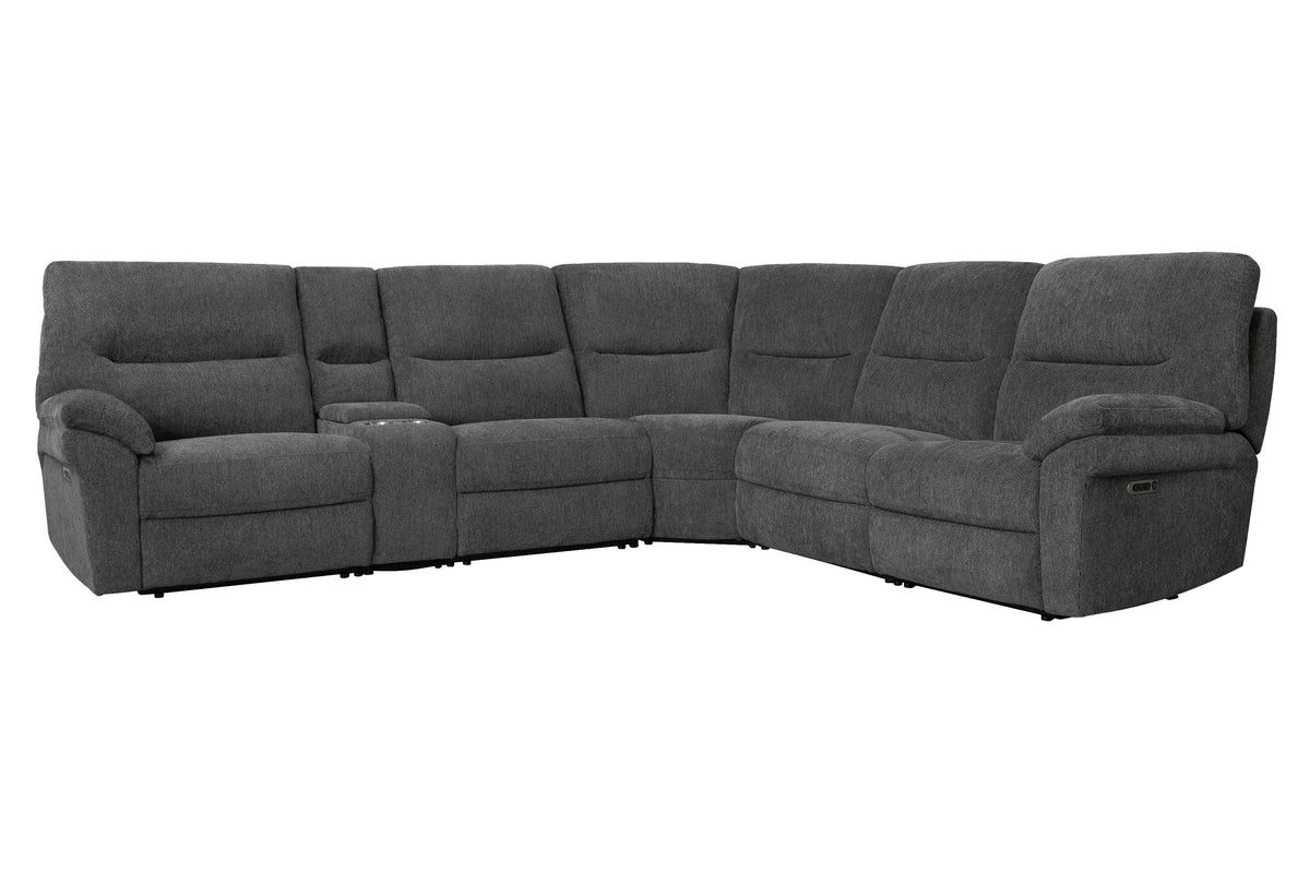 Bryant - 6 Piece Modular Power Reclining Sectional with Power Headrests and Entertainment Console - Premium Reclining Sectionals from Parker Living - Just $2997.50! Shop now at brett interiors