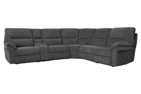 Bryant - 6 Piece Modular Power Reclining Sectional with Power Headrests and Entertainment Console - Premium Reclining Sectionals from Parker Living - Just $2997.50! Shop now at brett interiors