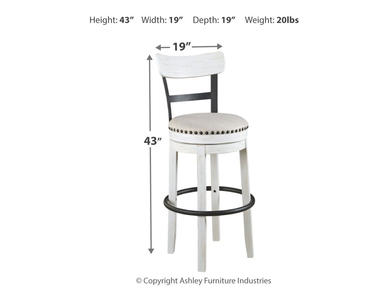 Valebeck -  Tall Upholstered Swivel Barstool - Premium Bar Height (28"-30") from Signature Design by Ashley® - Just $254.10! Shop now at brett interiors