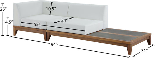 Rio - Modular Sofa - Off White - Concrete - Premium Sofas from Meridian Furniture - Just $3687.50! Shop now at brett interiors