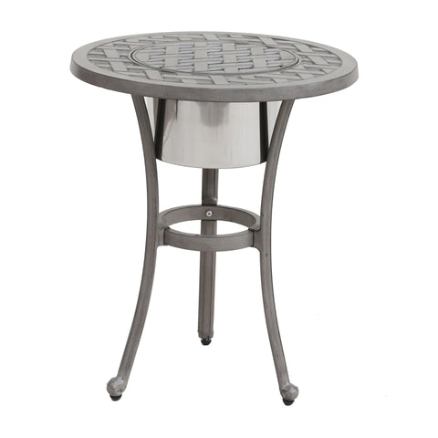 21" Cast Aluminum Round Table With Ice Bucket - Premium Bistro Tables from Gather Craft - Just $253! Shop now at brett interiors