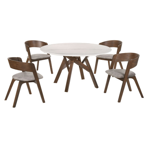 Venus And Jackie - Round Dining Set - Premium 5 Piece Dining Room Sets from Armen Living - Just $1967.50! Shop now at brett interiors