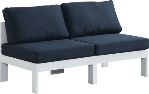 Nizuc - Outdoor Patio Modular Sofa 2 Seats - Navy - Fabric - Premium Sofas from Meridian Furniture - Just $1725! Shop now at brett interiors