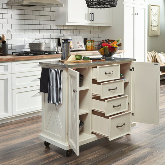 Bay Lodge - Kitchen Cart - Wood in White - Premium Bars & Bar Carts from Homestyles - Just $2107.48! Shop now at brett interiors