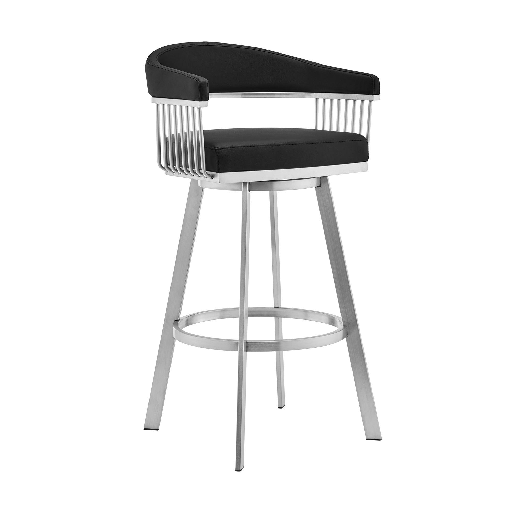 Chelsea - Brushed Stainless Steel Swivel Bar Stool - Premium Counter Height (24"-27") from Armen Living - Just $427.50! Shop now at brett interiors