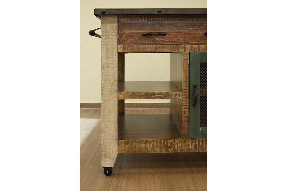 Antique - Kitchen Island With 1 Drawer - Multicolor - Premium Islands & Carts from International Furniture Direct - Just $1025! Shop now at brett interiors