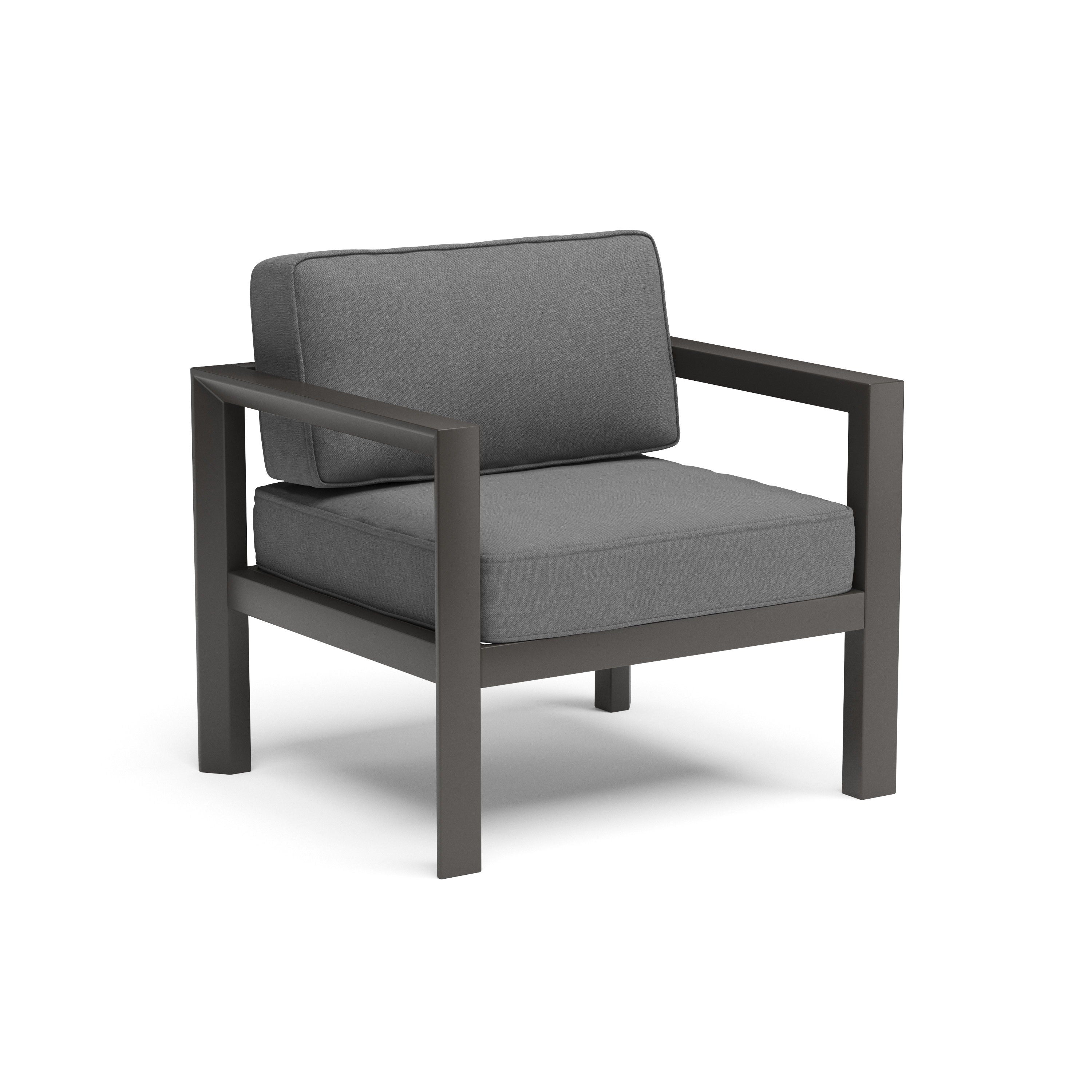 Grayton - Outdoor Aluminum Lounge Chair - Gray, Dark - 25.5" - Premium Lounge Chairs from Homestyles - Just $999.98! Shop now at brett interiors