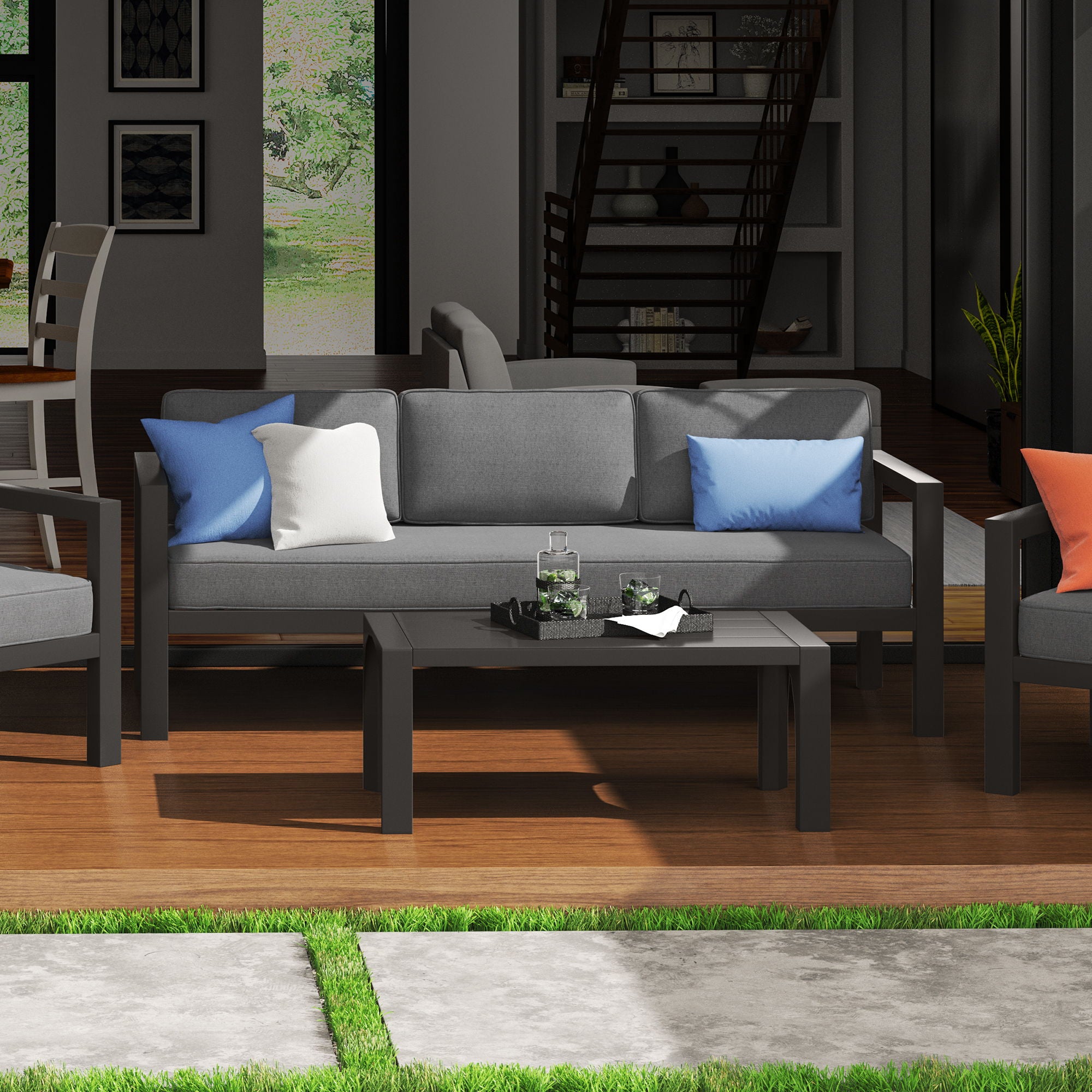 Grayton - Outdoor Aluminum Sofa - Premium Sofas from Homestyles - Just $2249.98! Shop now at brett interiors