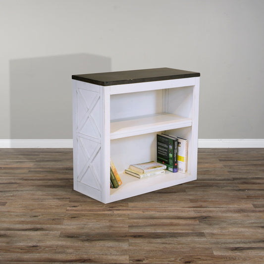 Carriage House - 30" Bookcase / Desk Base - White / Dark Brown - Premium Standard Bookcases from Sunny Designs - Just $374! Shop now at brett interiors