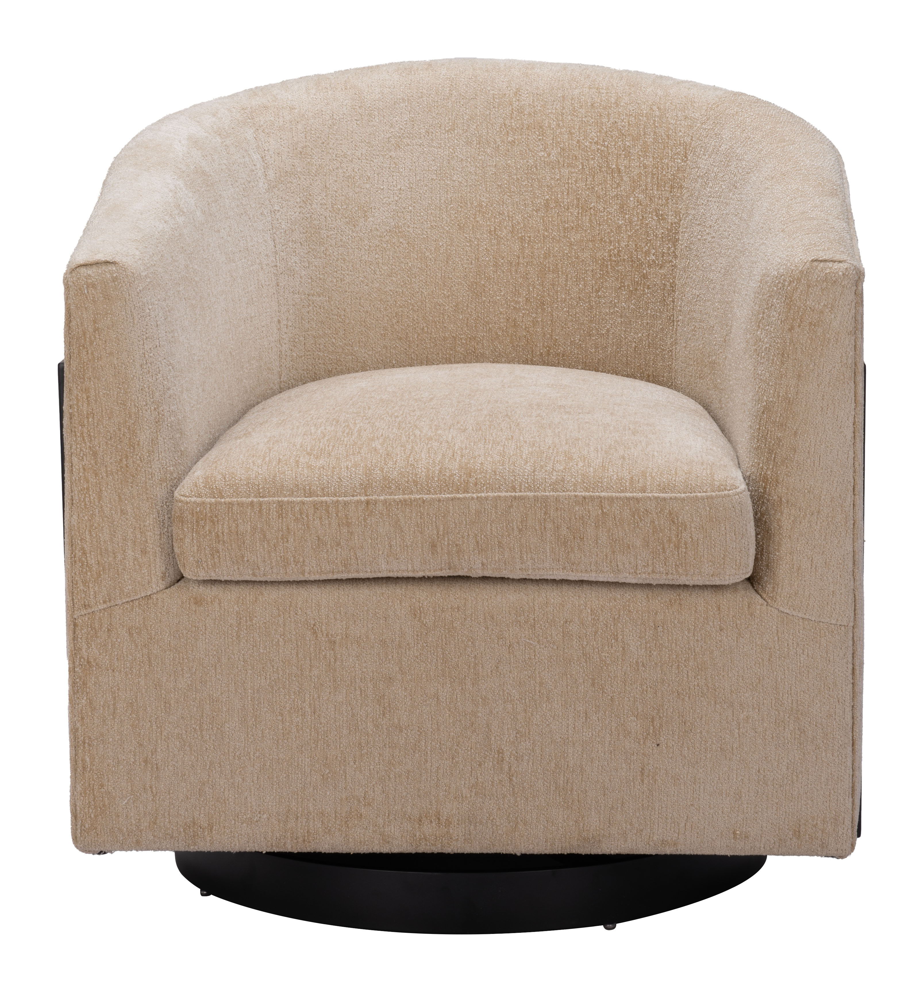 Hanko - Swivel Chair - Golden Beige - Premium Swivel Chairs from Zuo Modern - Just $2300! Shop now at brett interiors