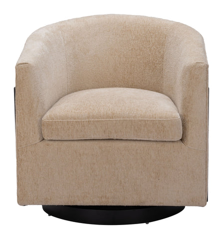 Hanko - Swivel Chair - Golden Beige - Premium Swivel Chairs from Zuo Modern - Just $2300! Shop now at brett interiors