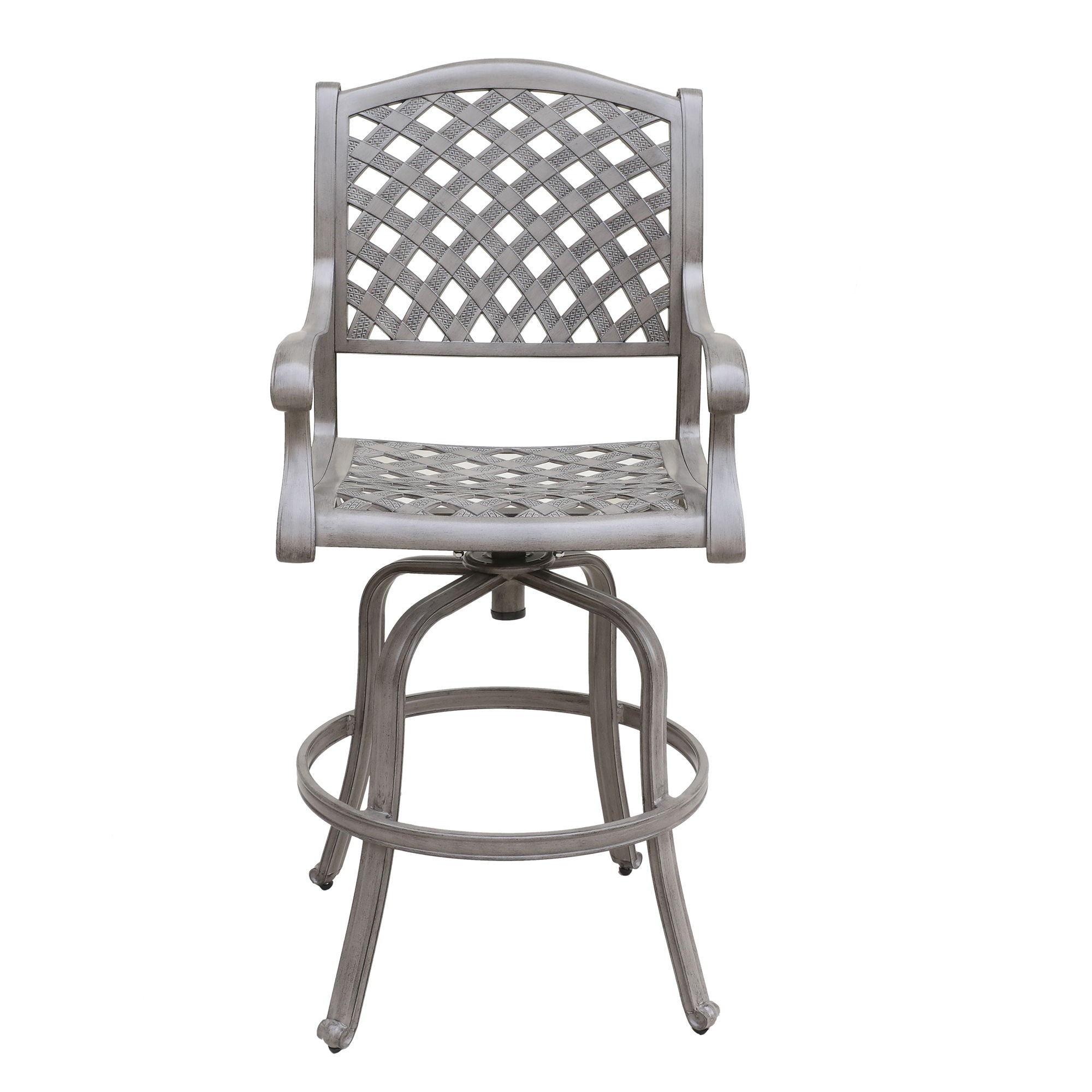 Cast Aluminum Bar Stool With Cushion (Set of 2) - Gray - Premium Stool Sets from Gather Craft - Just $1093! Shop now at brett interiors