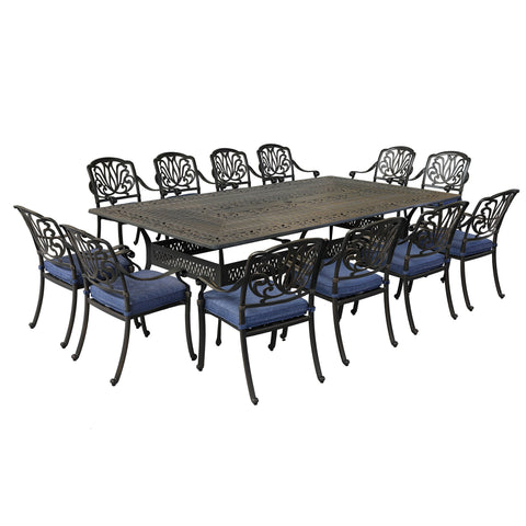 Rectangular Metal Dining Set With Cushions Gather Craft