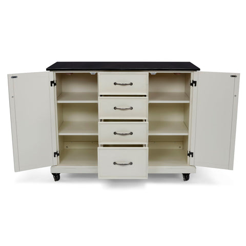 Bay Lodge - Kitchen Cart - Wood - White - 35.5" - Premium Bars & Bar Carts from Homestyles - Just $1574.98! Shop now at brett interiors