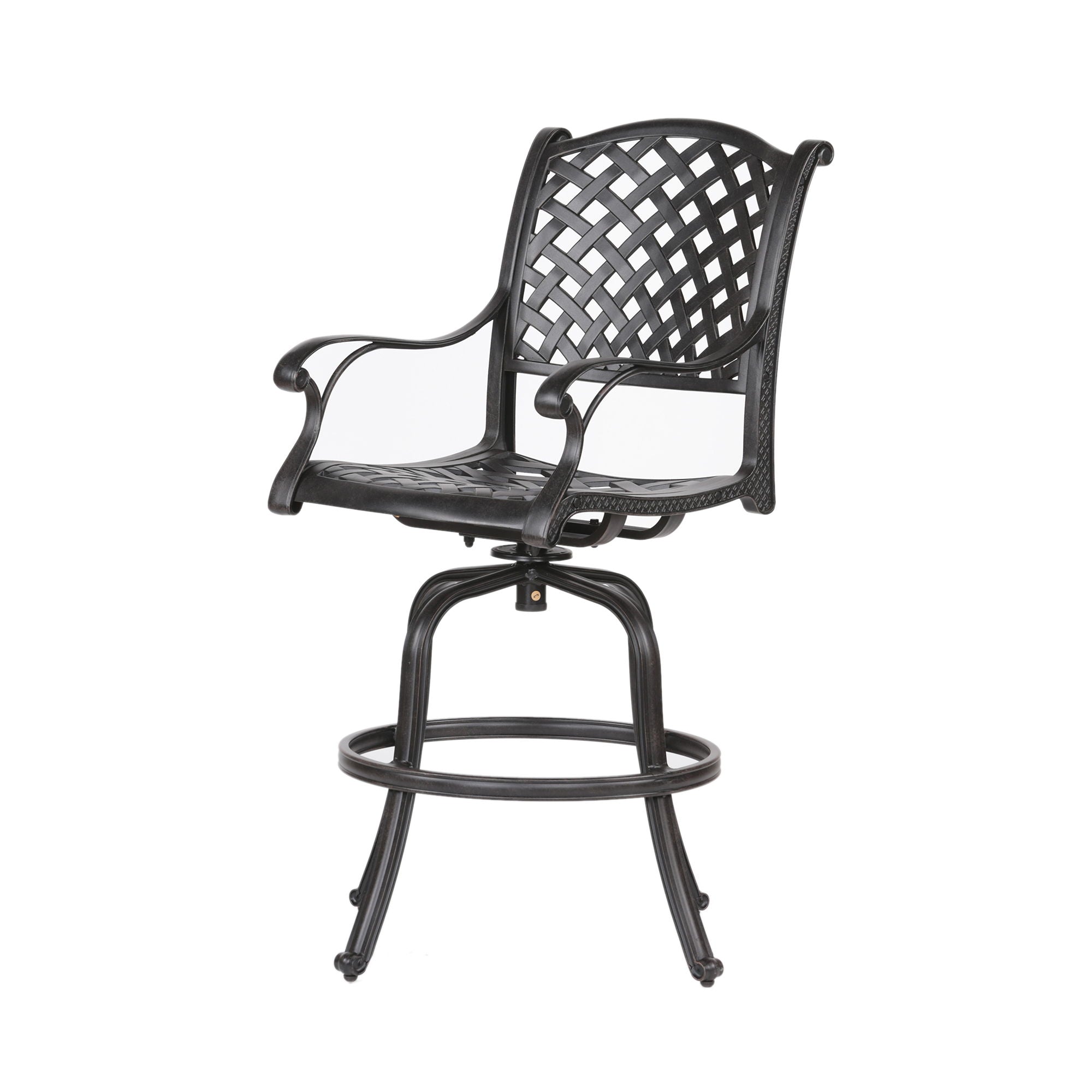 Patio Outdoor Aluminum Bar Stool With Cushion (Set of 2) - Premium Chair Sets from Gather Craft - Just $1080! Shop now at brett interiors