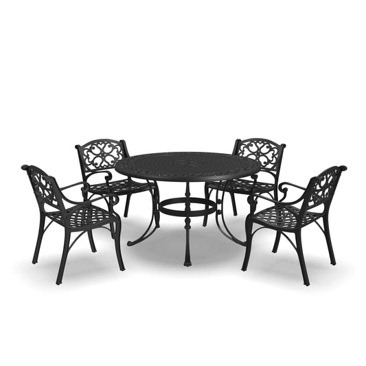 Sanibel - 48" Metal Outdoor Dining Set - Premium 5 Piece Outdoor Sets from Homestyles - Just $2752.48! Shop now at brett interiors