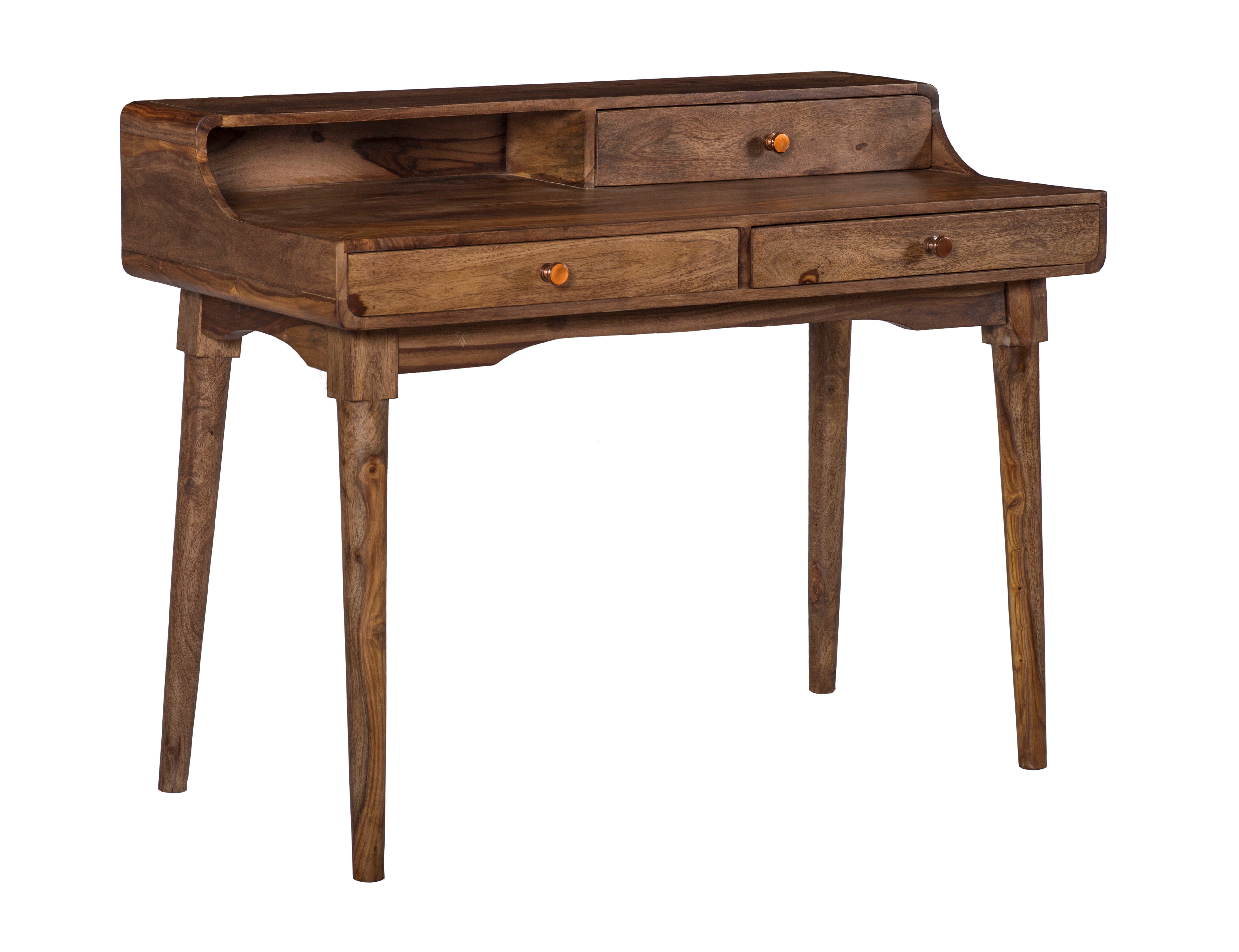 Layne - Three Drawer Writing Desk - Brownstone - Premium Writing Desks from Coast2Coast Home - Just $2227.50! Shop now at brett interiors