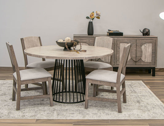 Cosalá - Round Table - Off White And Black - Premium Dining Tables from International Furniture Direct - Just $1175! Shop now at brett interiors