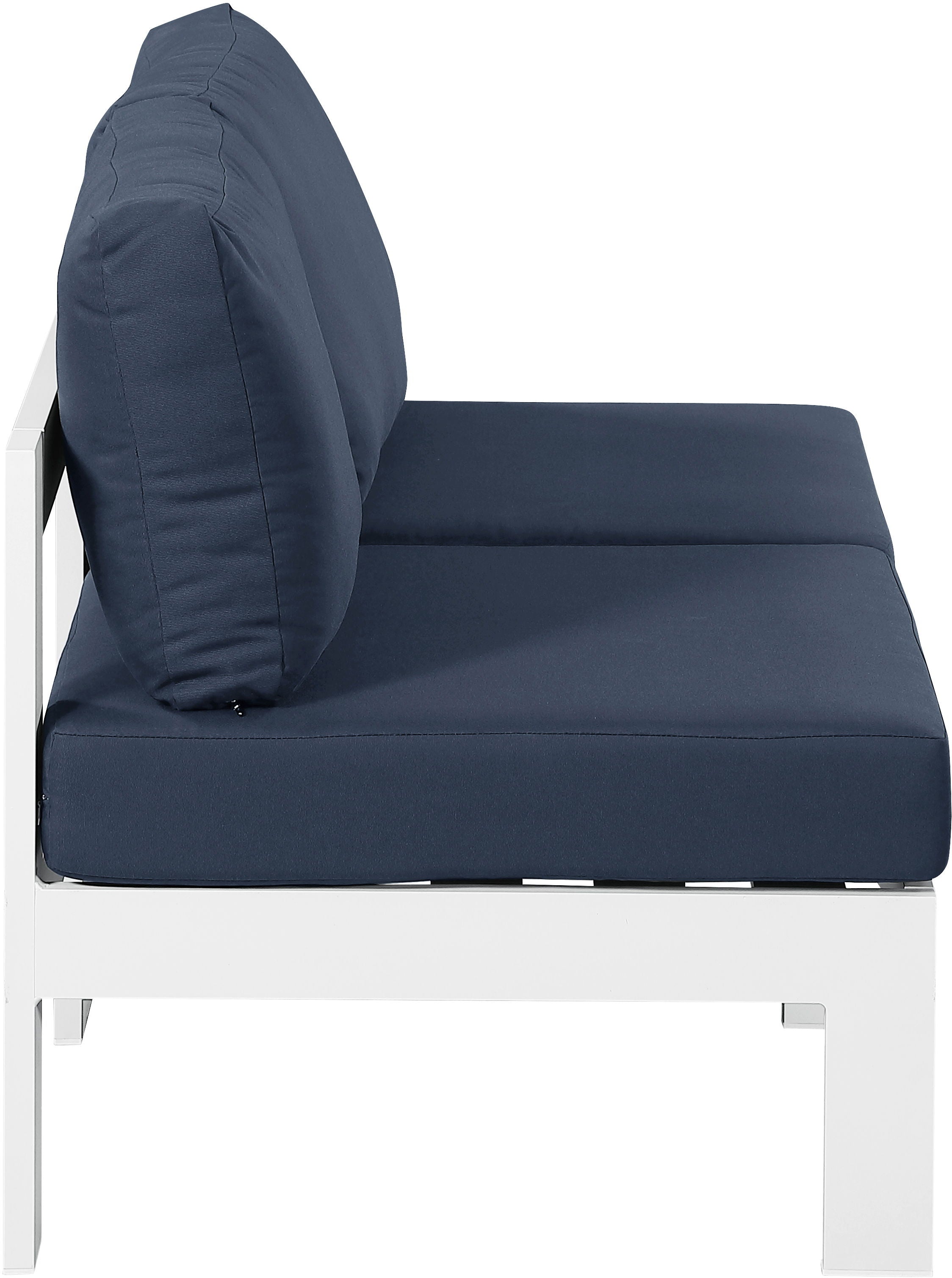 Nizuc - Outdoor Patio Modular Sofa 2 Seats - Navy - Fabric - Premium Sofas from Meridian Furniture - Just $1725! Shop now at brett interiors