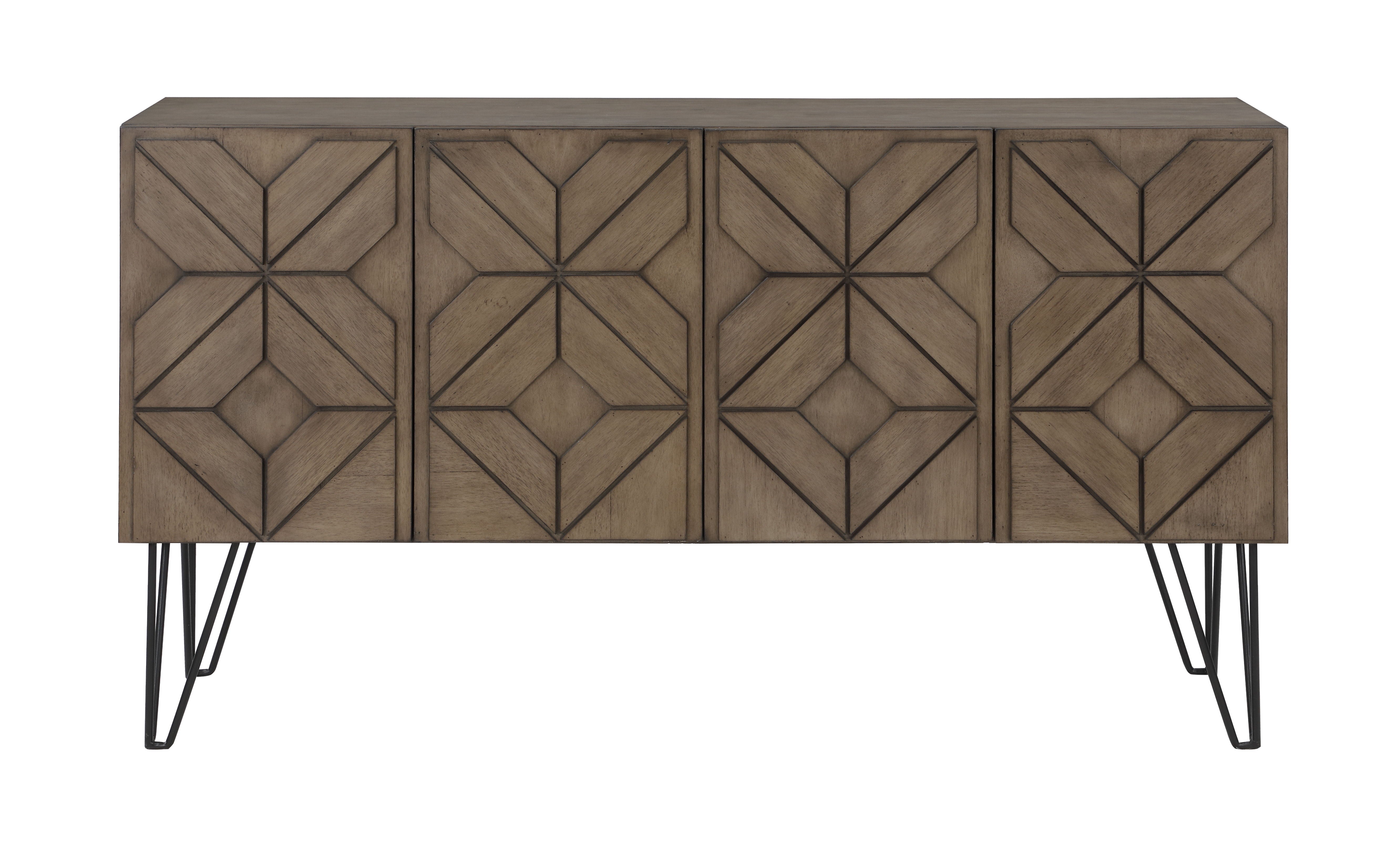 Faro - Four Door Credenza - Jessup Medium Brown - Premium Accent Cabinets from Coast2Coast Home - Just $4125! Shop now at brett interiors