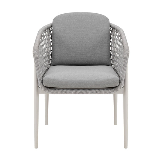 Rhodes - Outdoor Patio Dining Chair (Set of 2) - Light Gray - Premium Chair Sets from Armen Living - Just $1495! Shop now at brett interiors