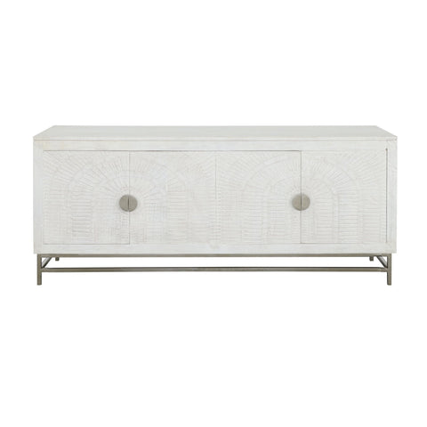 Amaya - Four Door Credenza - Romano Whitewash - Premium Credenzas from Coast2Coast Home - Just $4125! Shop now at brett interiors