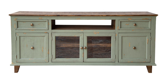 Toscana - Console - Sage Green - Premium TV Stands from International Furniture Direct - Just $1187.50! Shop now at brett interiors