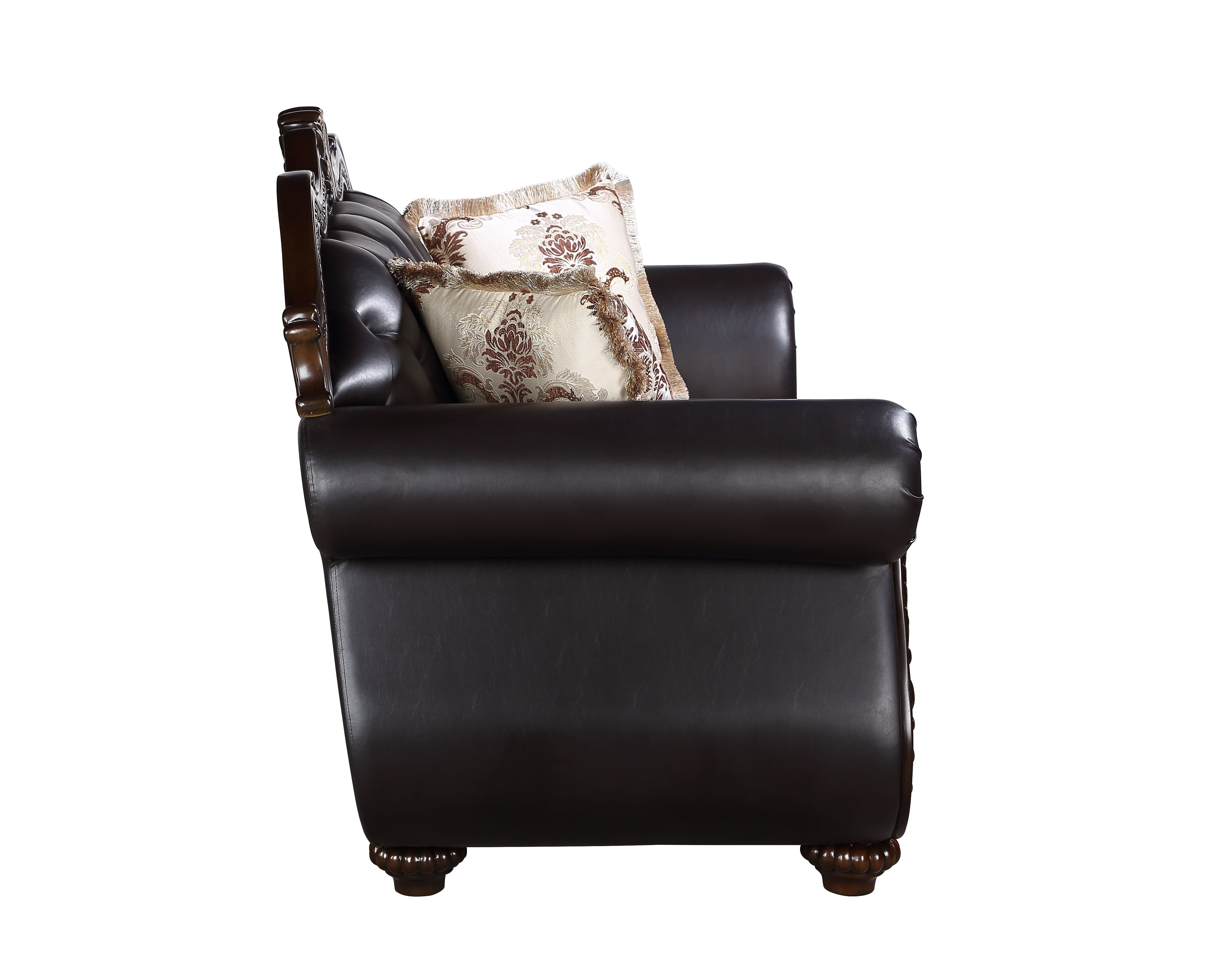 Maximus - Loveseat - Dark Brown - Premium Stationary Loveseats from New Classic - Just $1672.50! Shop now at brett interiors