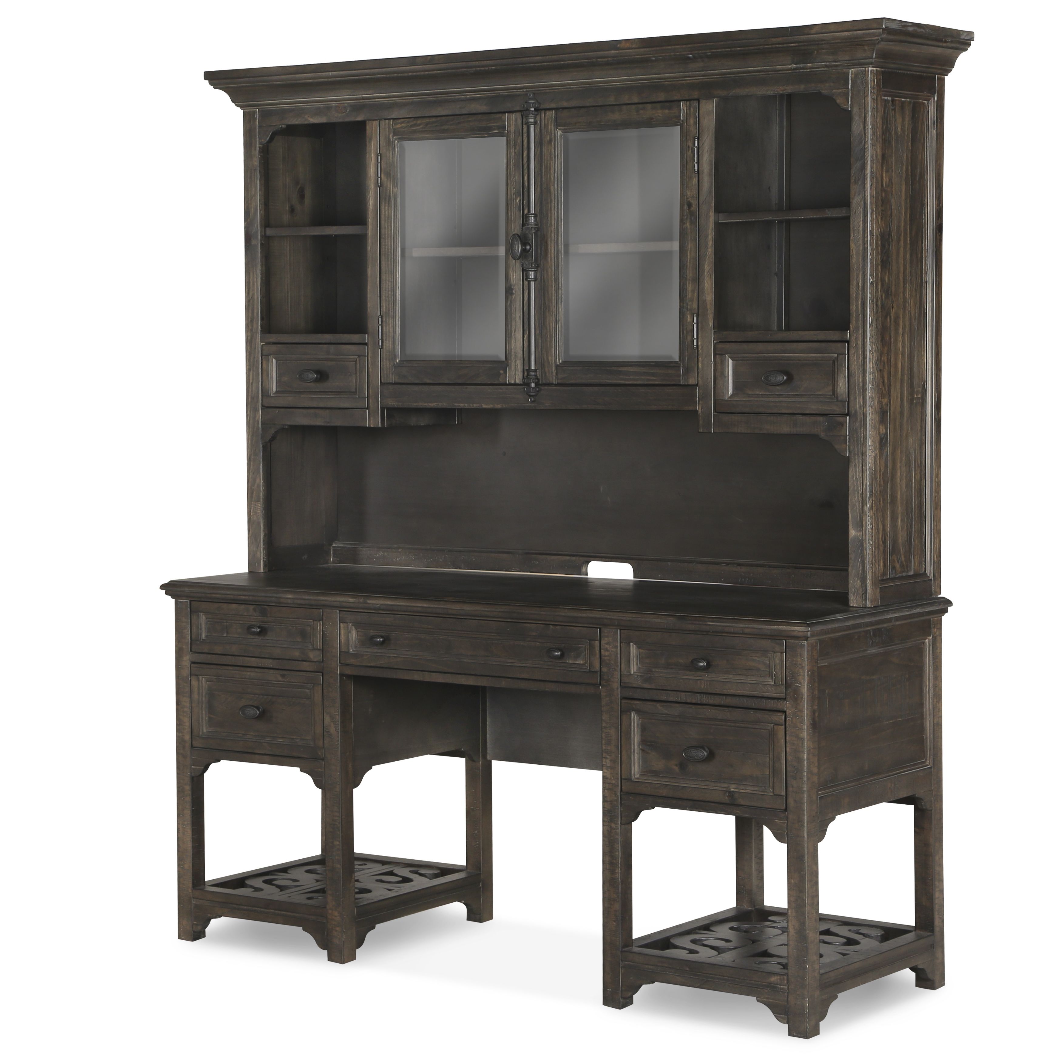 Bellamy - Desk With Hutch - Peppercorn - Premium Writing Desks from Magnussen Furniture - Just $3178! Shop now at brett interiors