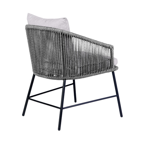 Ditas - Outdoor Patio Dining Chair - Black / Gray - Premium Dining Chairs from Armen Living - Just $495! Shop now at brett interiors