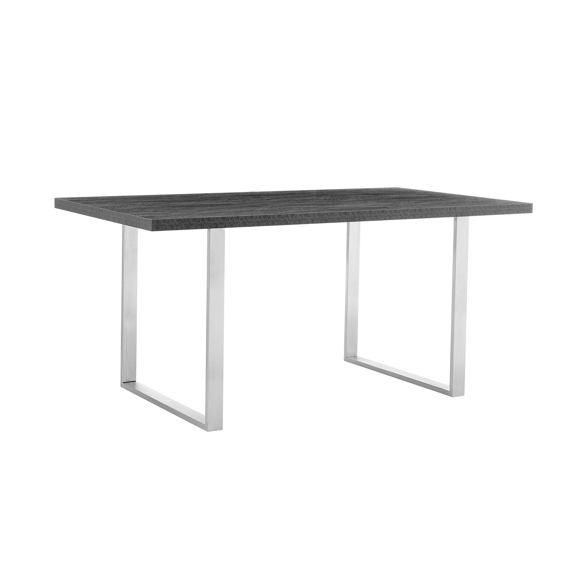 Fenton - Dining Table - Brushed Steel - Premium Dining Tables from Armen Living - Just $697.50! Shop now at brett interiors