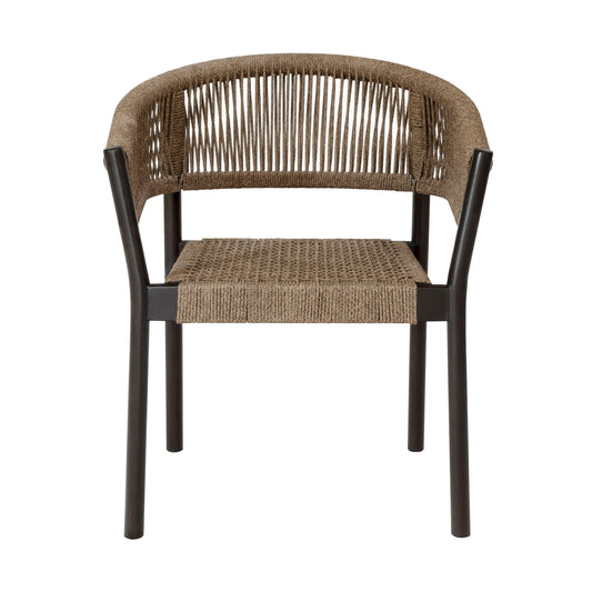 Doris - Outdoor Patio Dining Chair (Set of 2) - Dark Eucalyptus / Truffle - Premium Chair Sets from Armen Living - Just $900! Shop now at brett interiors