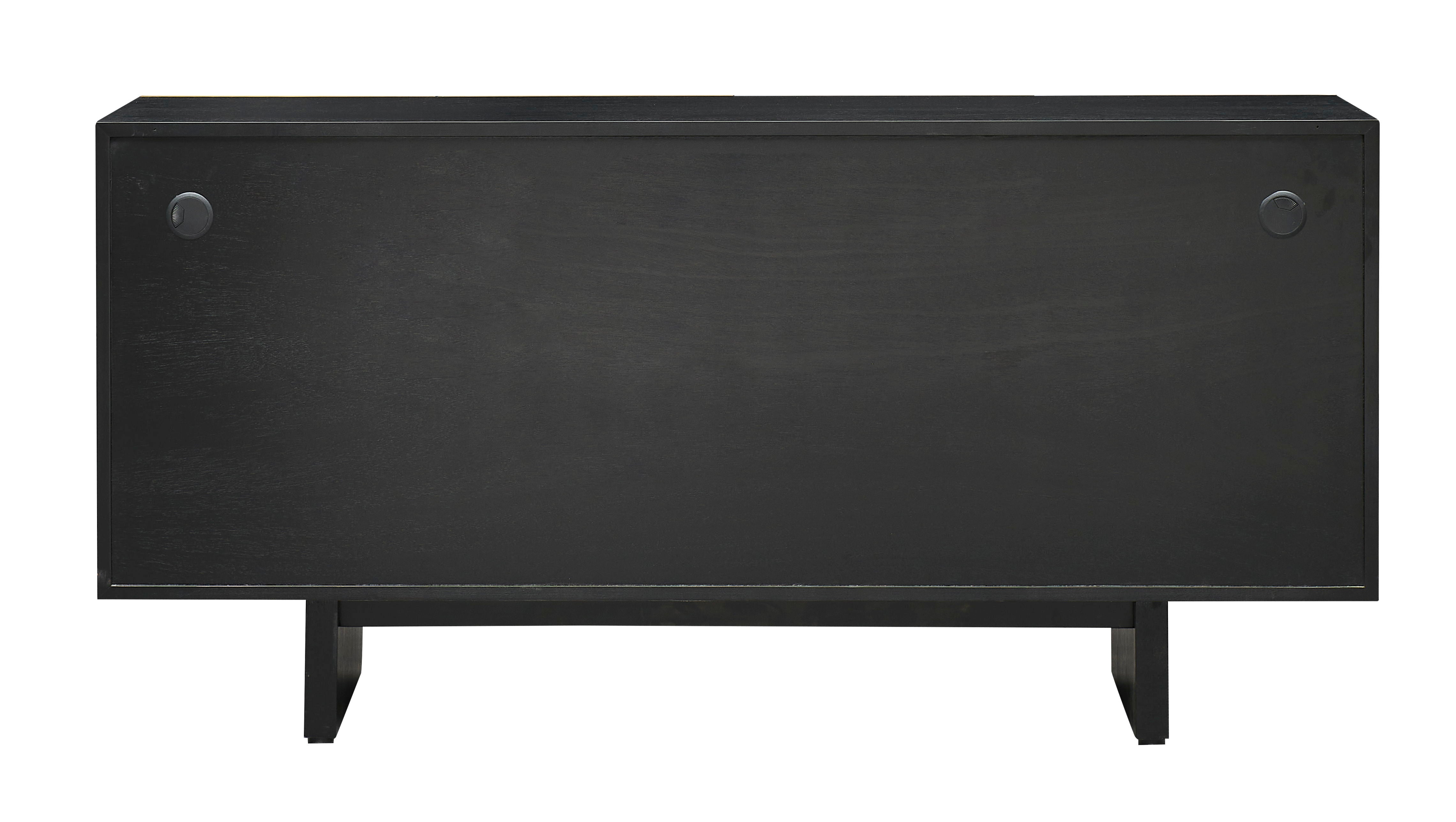 Atlas - Four Door Credenza - Black / Gold - Premium Credenzas from Coast2Coast Home - Just $4537.50! Shop now at brett interiors