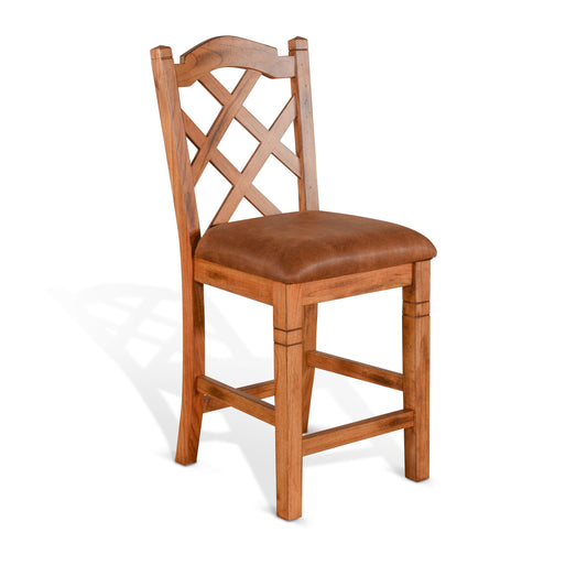 Sedona - Double Crossback Barstool - Light Brown - Premium Bar Height (28"-30") from Sunny Designs - Just $239! Shop now at brett interiors