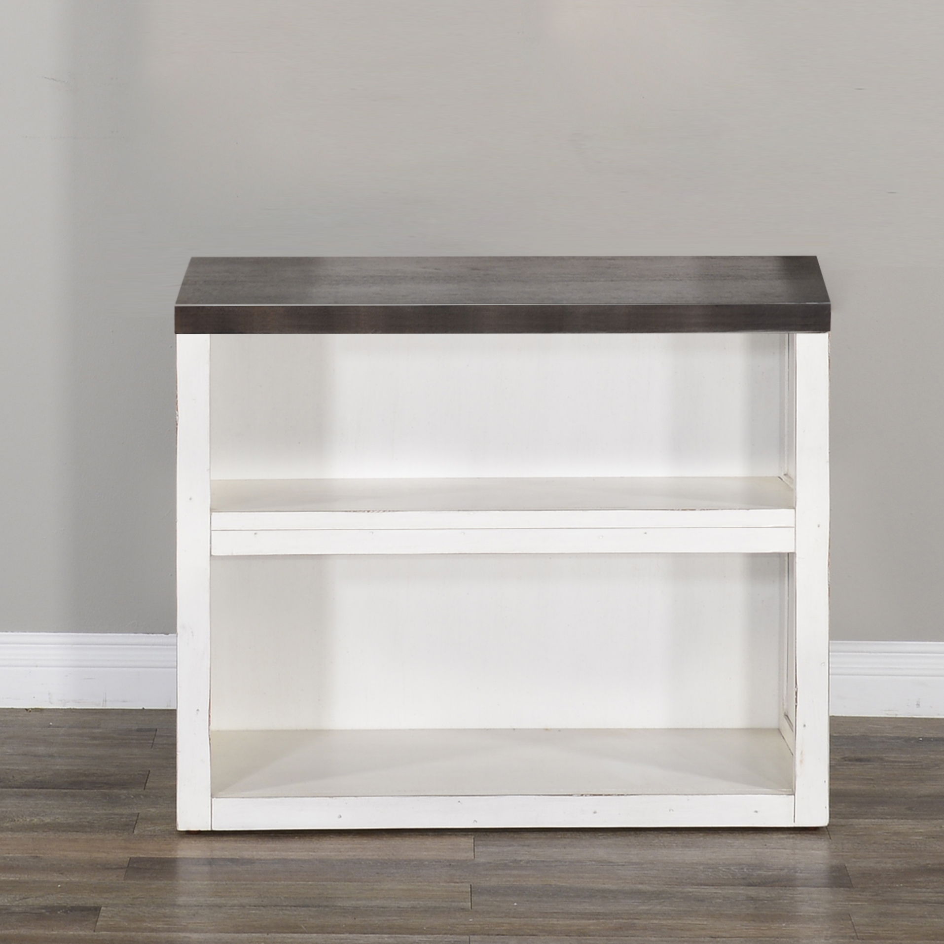 Carriage House - 30" Bookcase / Desk Base - White / Dark Brown - Premium Standard Bookcases from Sunny Designs - Just $374! Shop now at brett interiors