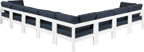 Nizuc - Outdoor Patio Modular Sectional 8 Piece - Navy - Fabric - Premium Stationary Sectionals from Meridian Furniture - Just $7200! Shop now at brett interiors