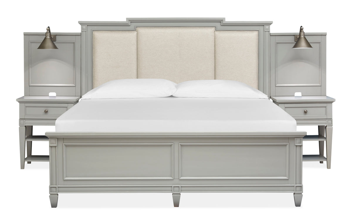 Glenbrook - Complete Wall Bed With Upholstered Headboar - Premium Wall Panel Beds from Magnussen Furniture - Just $2373! Shop now at brett interiors