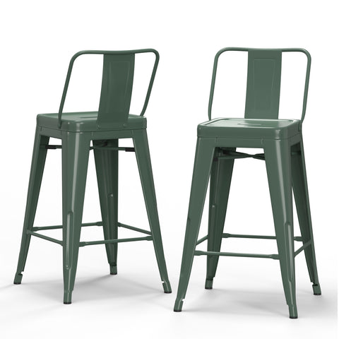 Rayne - 24" Metal Counter Height Stool (Set of 2) - Premium Stool Sets from Simpli Home - Just $149! Shop now at brett interiors