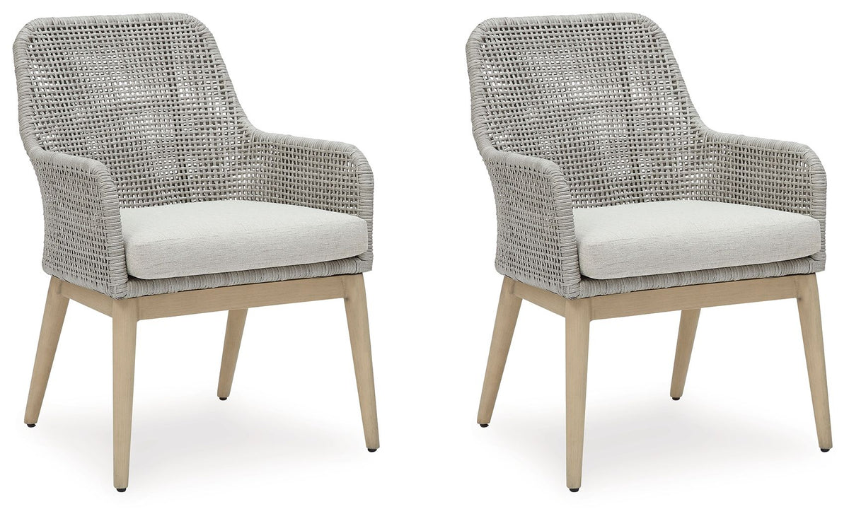 Seton Creek - Gray - Arm Chair With Cushion (Set of 2) - Premium Chair Sets from Signature Design by Ashley® - Just $802.73! Shop now at brett interiors