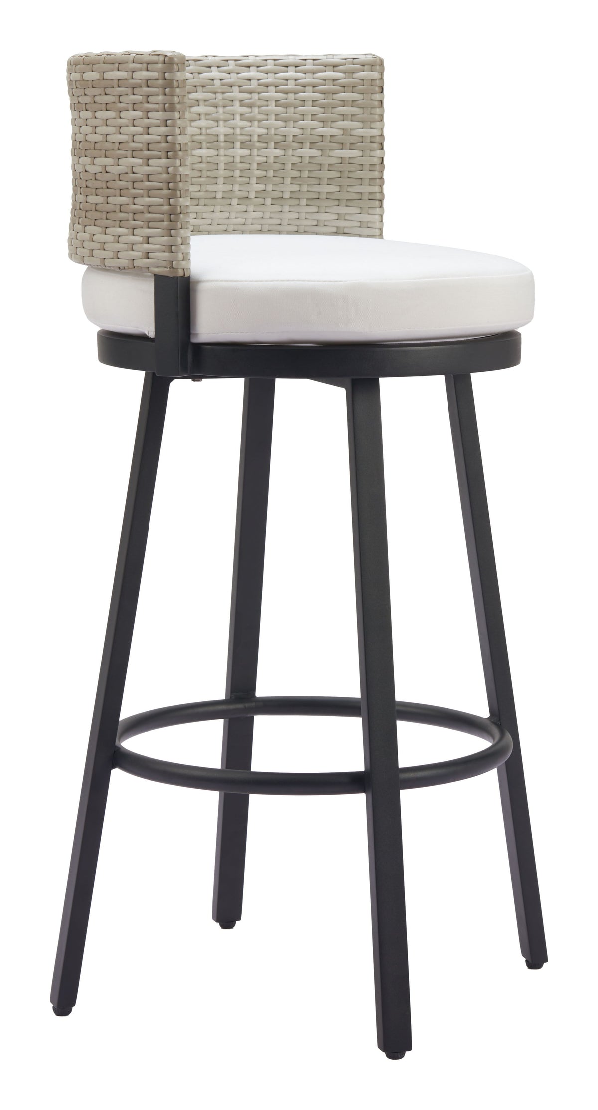 Midnight Wave - Barstool - White - Premium Bar Height (28"-30") from Zuo Modern - Just $950! Shop now at brett interiors