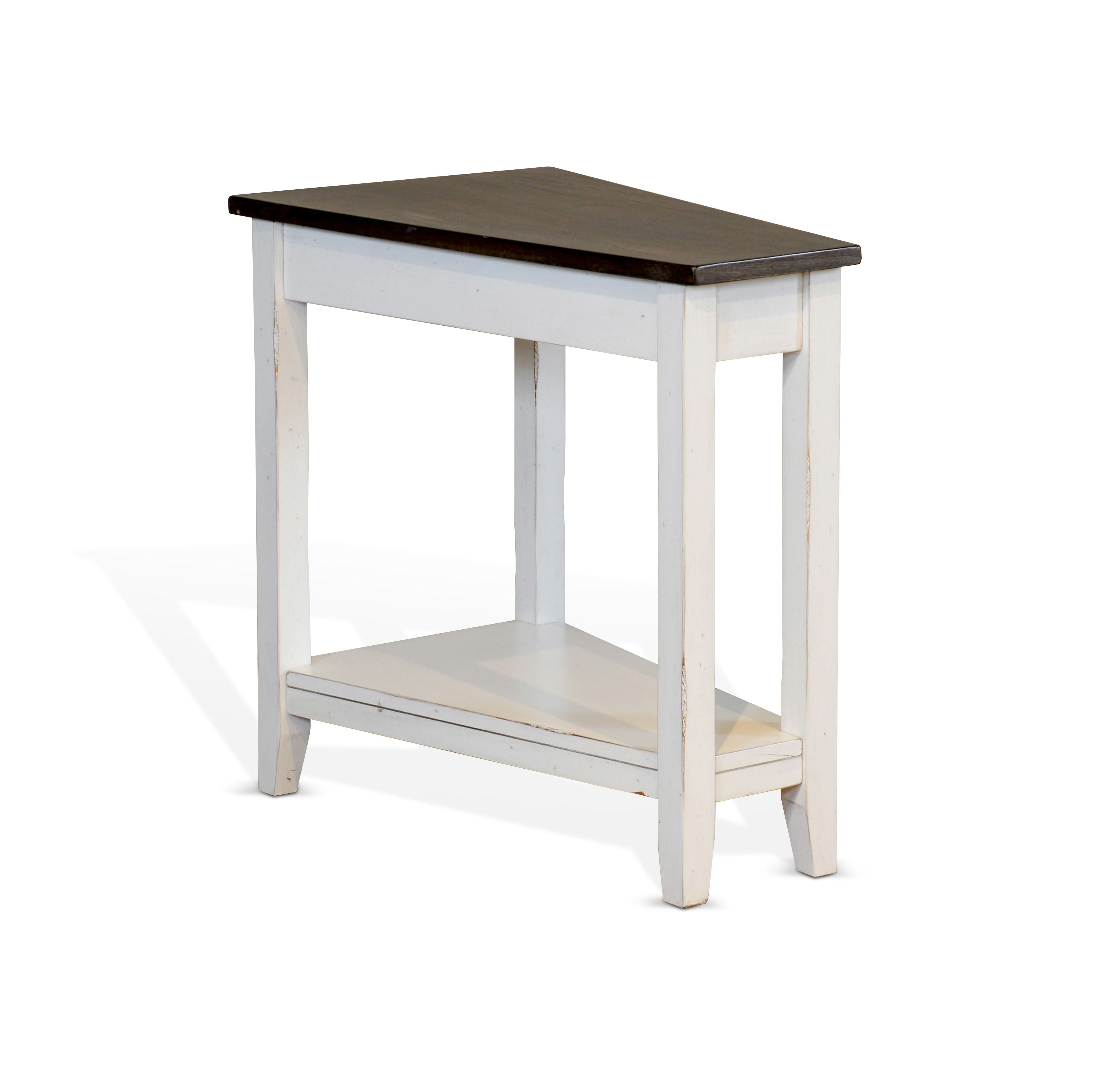 Carriage House - Chair Side Table - White / Dark Brown - Premium Chair Side Tables from Sunny Designs - Just $163! Shop now at brett interiors