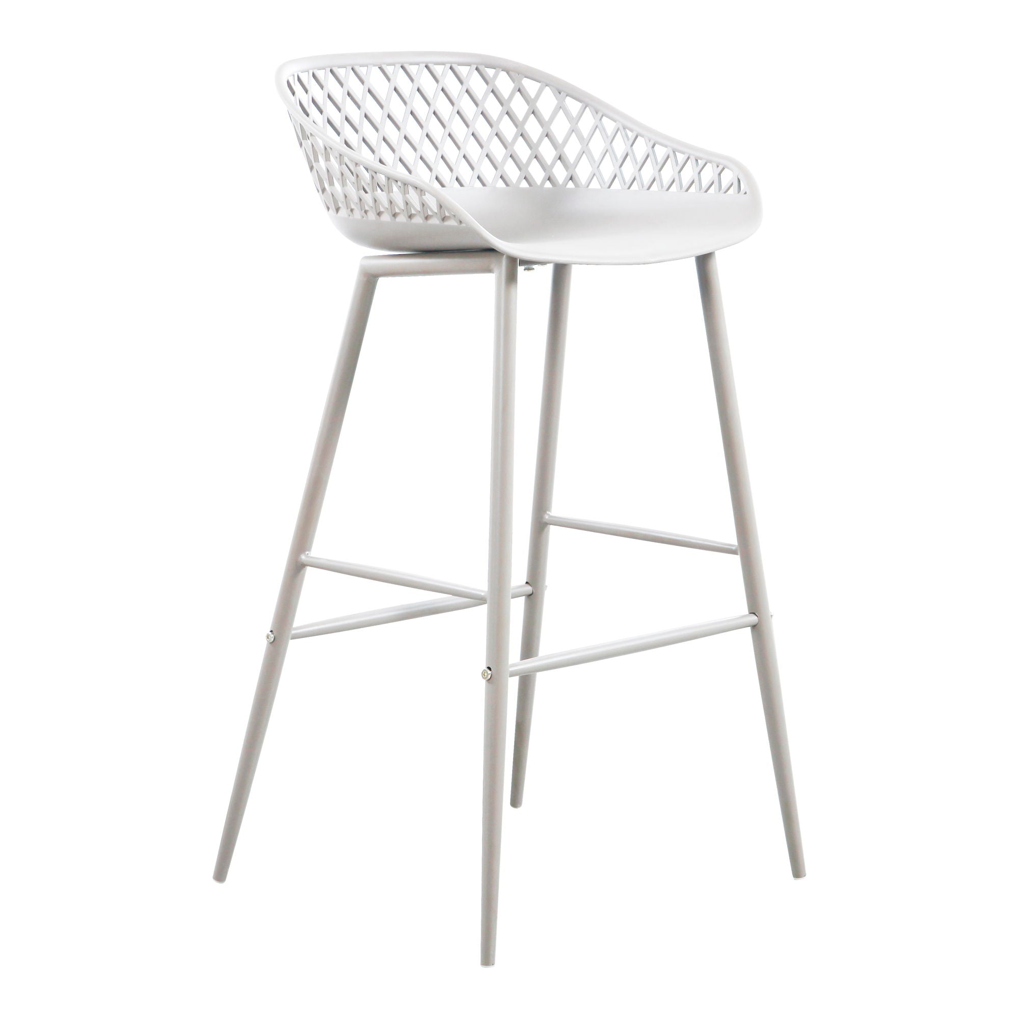 Piazza - Outdoor Barstool Barstool (Set of 2) - White - Premium Chair Sets from Moe's Home Collection - Just $497.50! Shop now at brett interiors