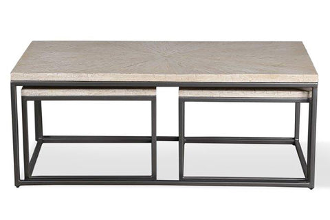 Crossings Monaco - Rectangular Nesting Cocktail Table - Weathered Blanc - Premium Cocktail Tables from Parker House - Just $797.50! Shop now at brett interiors