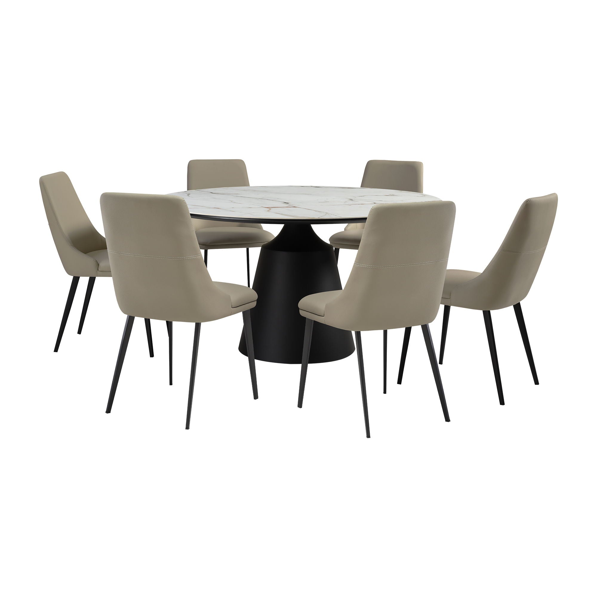 Knox Genesis - Dining Set Stone Top And Chairs - Premium 5 Piece Dining Room Sets from Armen Living - Just $4110! Shop now at brett interiors