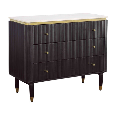 Carlyle - Three Drawer Chest - Black / Gold - Premium Accent Chests from Coast2Coast Home - Just $2887.50! Shop now at brett interiors