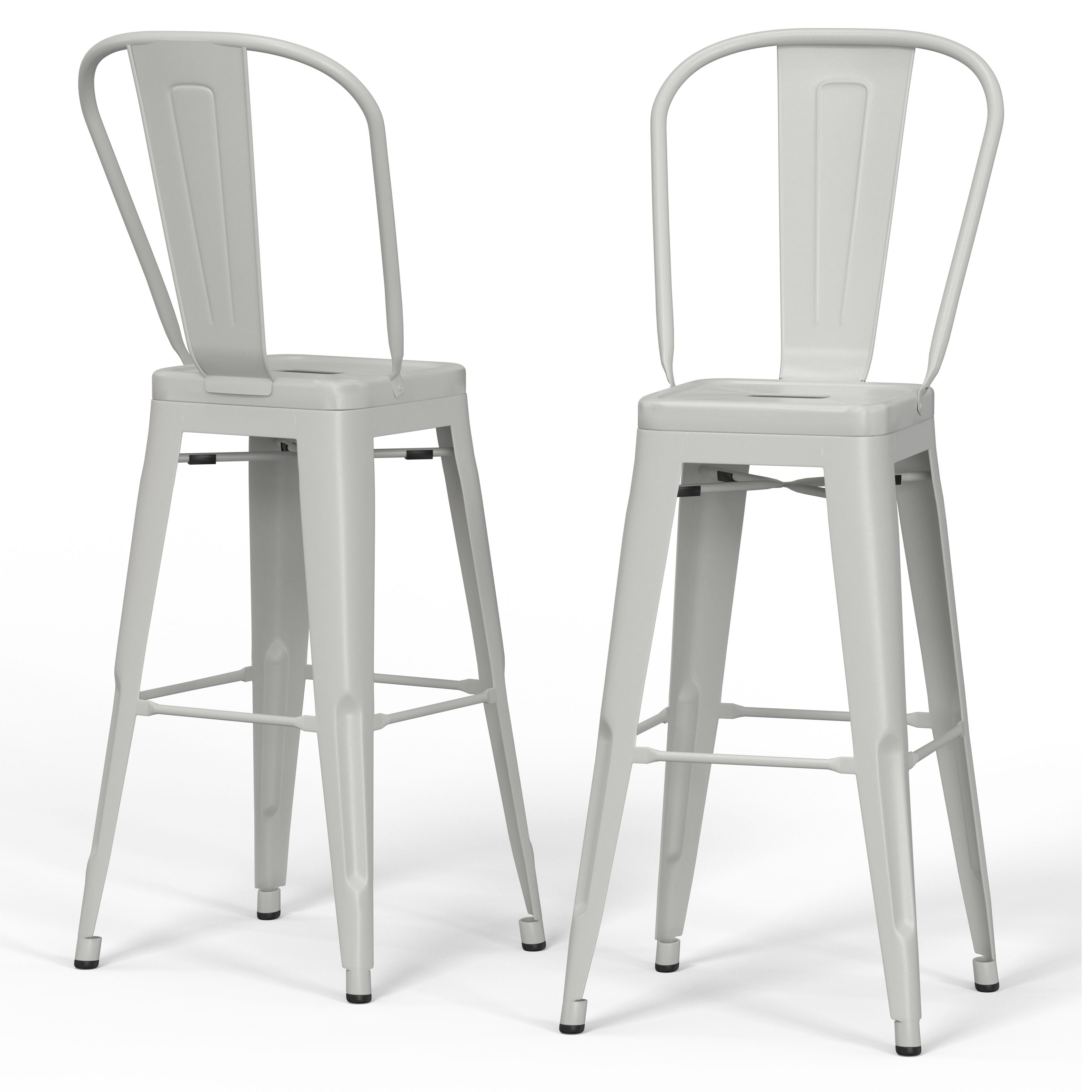 Fletcher - 24" Metal Counter Height Stool (Set of 2) - Premium Stool Sets from Simpli Home - Just $158! Shop now at brett interiors